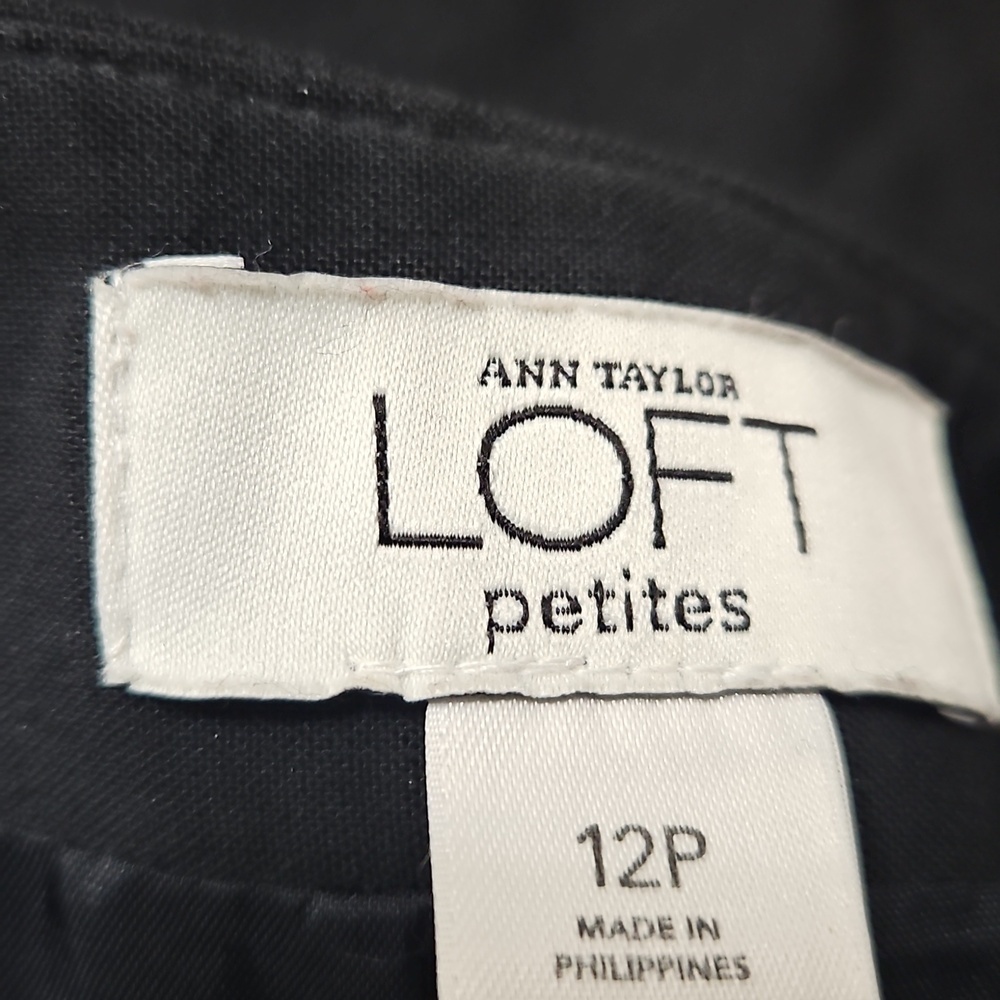 Ann Taylor Loft Classic Black Lined Straight Pencil Skirt Size 12P - Picture 5 of 5